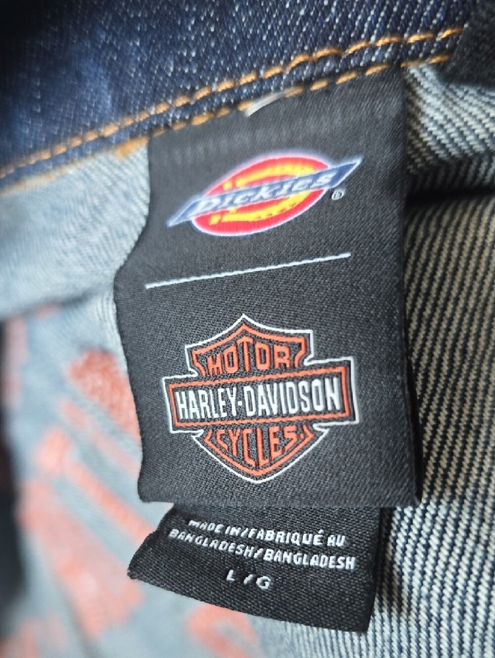 NEW!!! Harley-Davidson x Dickies Navy Denim Workwear Jacket, Large, Retail $220 - Picture 13 of 16